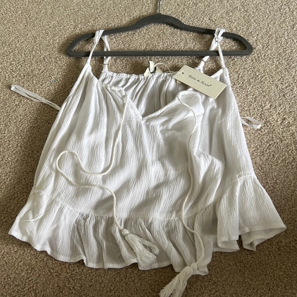 Sim and Sam white blouse never worn